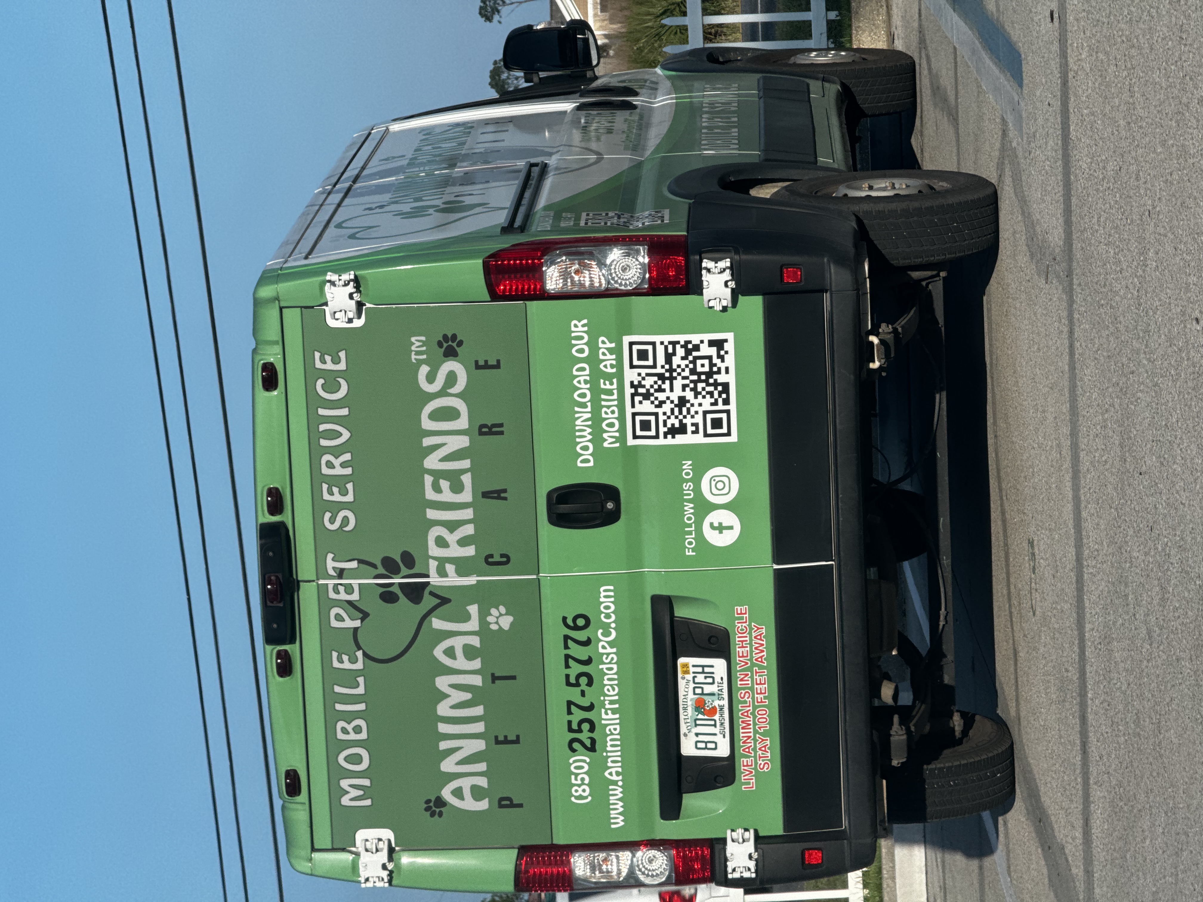 Animal Friends Pet Care Ram ProMaster Pet Shuttle van